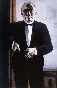 Max Beckmann self portrait in a tuxedo oil painting artist